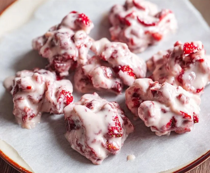 Chocolate strawberry yogurt clusters recipe for a tasty treat