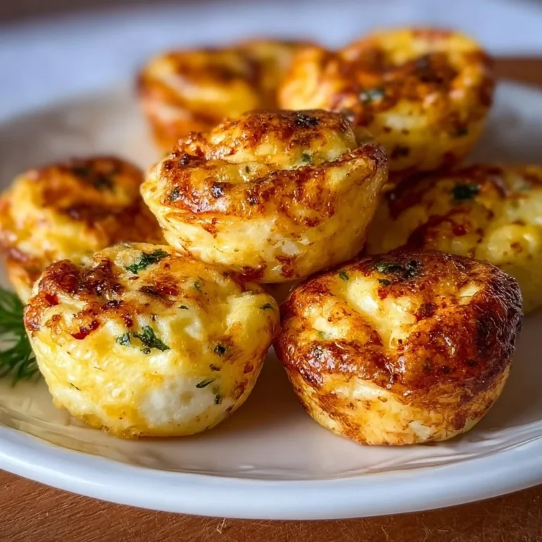 Delicious cottage cheese egg bites ready to serve on a plate.