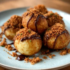 Decadent Irish potatoes with Irish cream and shortbread crunch on a plate.