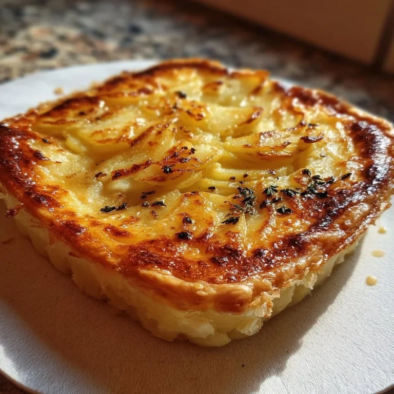 Delicious Irish Potato Pie fresh out of the oven, golden and flaky