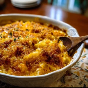 Dolly Parton’s 5-Ingredient casserole dish ready to serve.