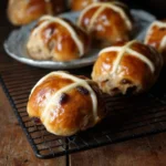 Easter Carrot and Ginger Hot Cross Buns fresh out of the oven