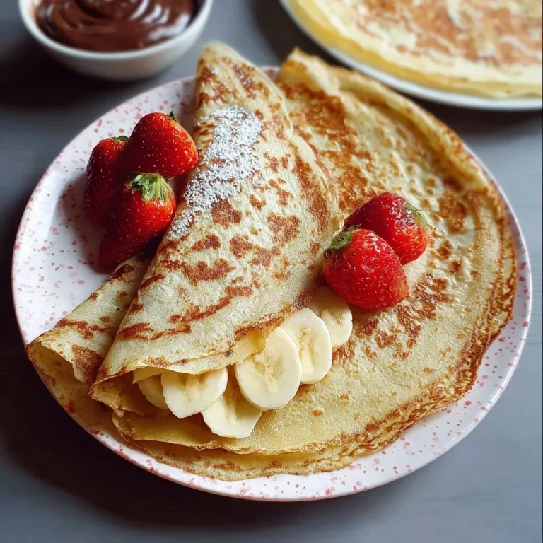Delicious homemade crêpes ready to be filled and served.