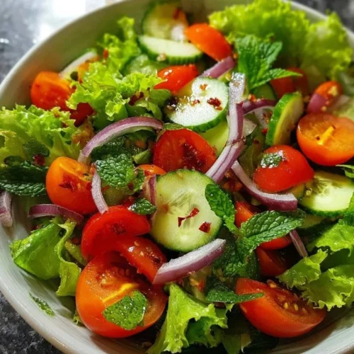 Fresh garden salad with vibrant vegetables in a bowl