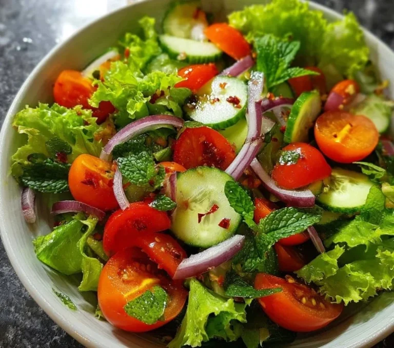 Fresh garden salad with vibrant vegetables in a bowl