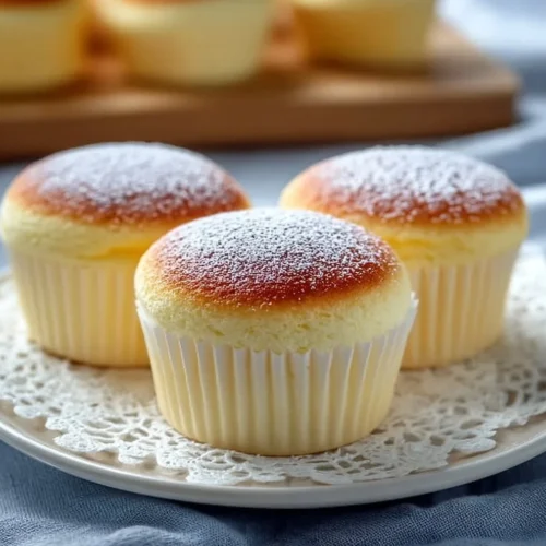 Japanese Cotton Cheesecake Cupcakes Fluffy Japanese cotton cheesecake cupcakes with a light texture and rich flavor
