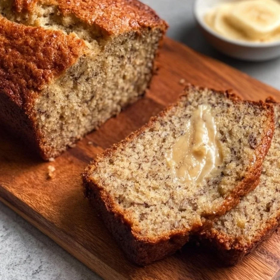 Joanna Gaines' after school banana bread recipe with ripe bananas and walnuts