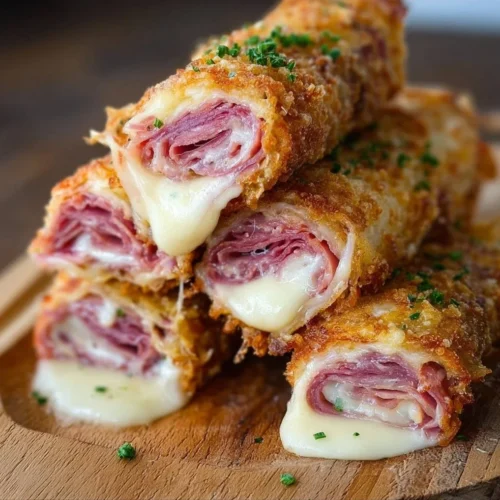 Delicious Keto Crispy Reuben Roll-Ups on a plate