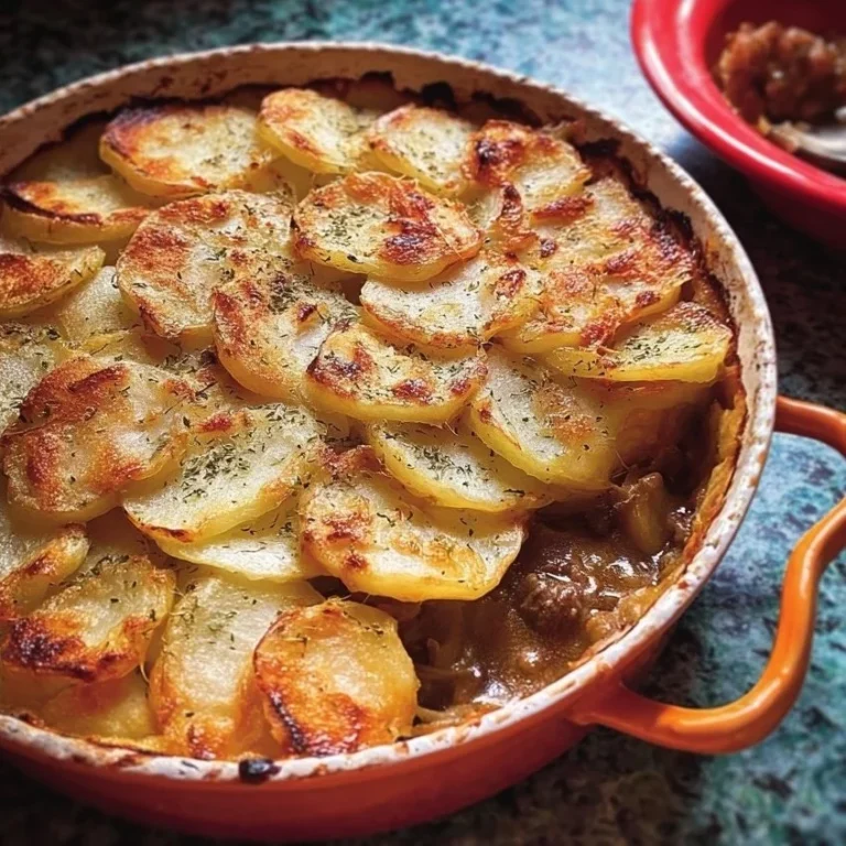 Delicious Lancashire Hotpot served with crisp vegetables