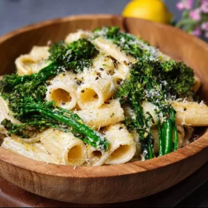 Lemon Ricotta Pasta with Broccolini Delicious lemon ricotta pasta with broccolini served in a bowl