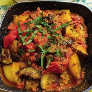 Delicious Majorcan Tombet dish with vibrant vegetables and rich flavors
