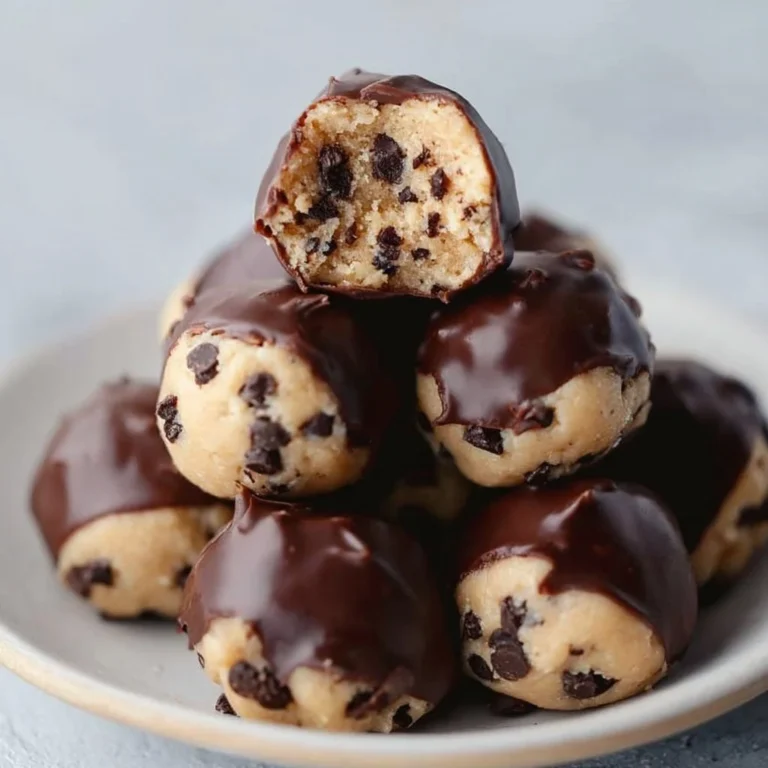 No-Bake Cookie Dough Bites made with chocolate chips and healthy ingredients