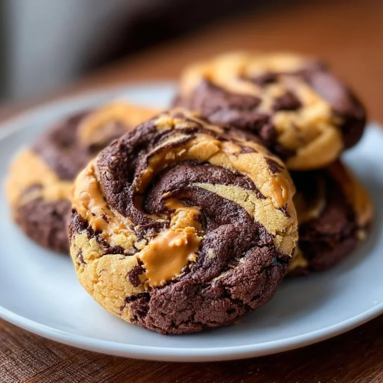 Peanut Butter Brownie Swirl Cookies with rich chocolate and peanut butter mixture