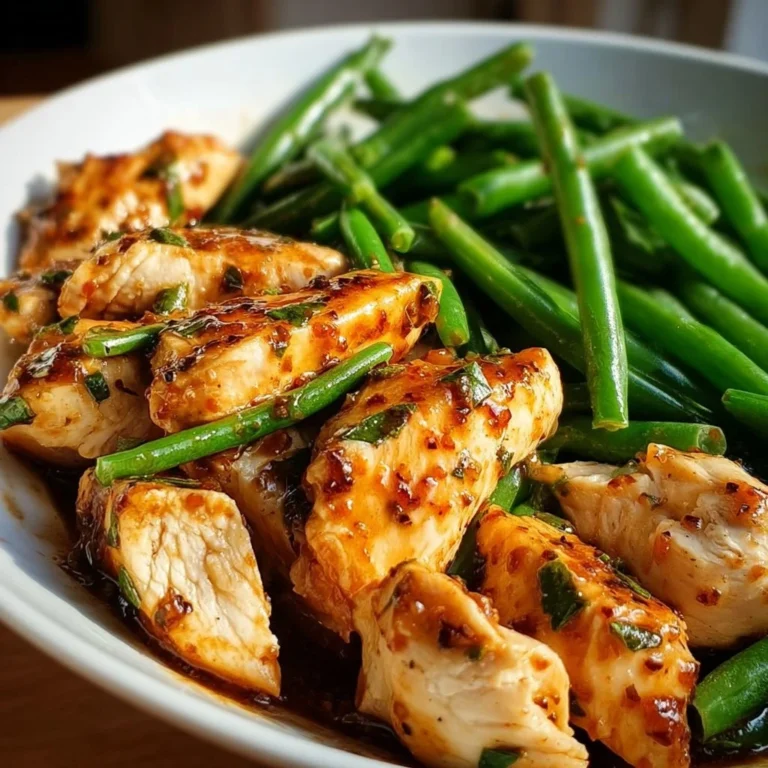 Quick chicken breast with green beans recipe for healthy dinners