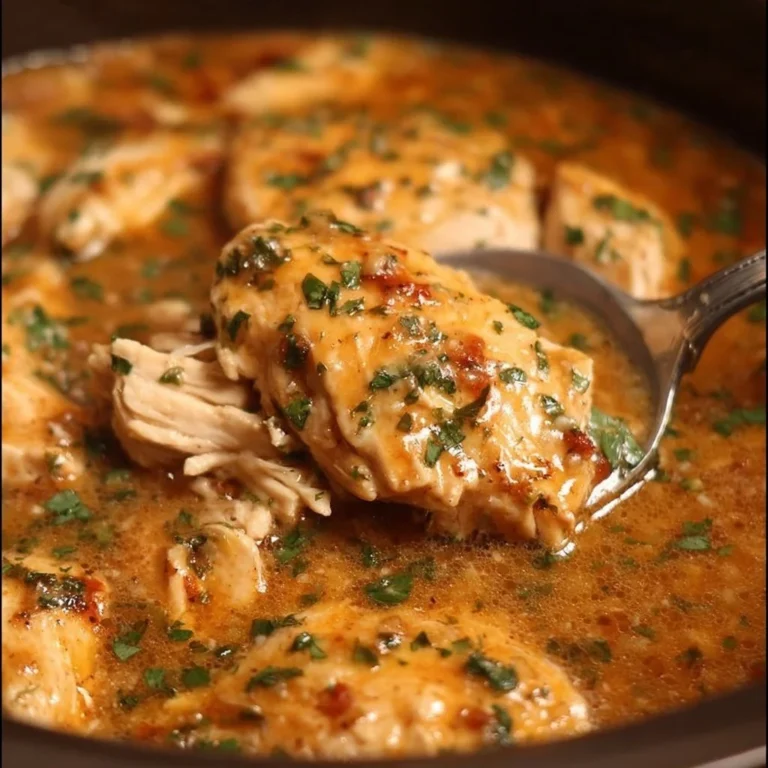 Slow-cooked Ranch Chicken in a crock pot with vegetables and seasonings
