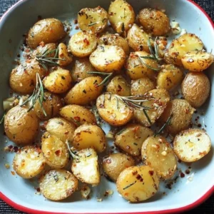 Roasted New Potatoes with Garlic and Rosemary Delicious roasted new potatoes with garlic and rosemary