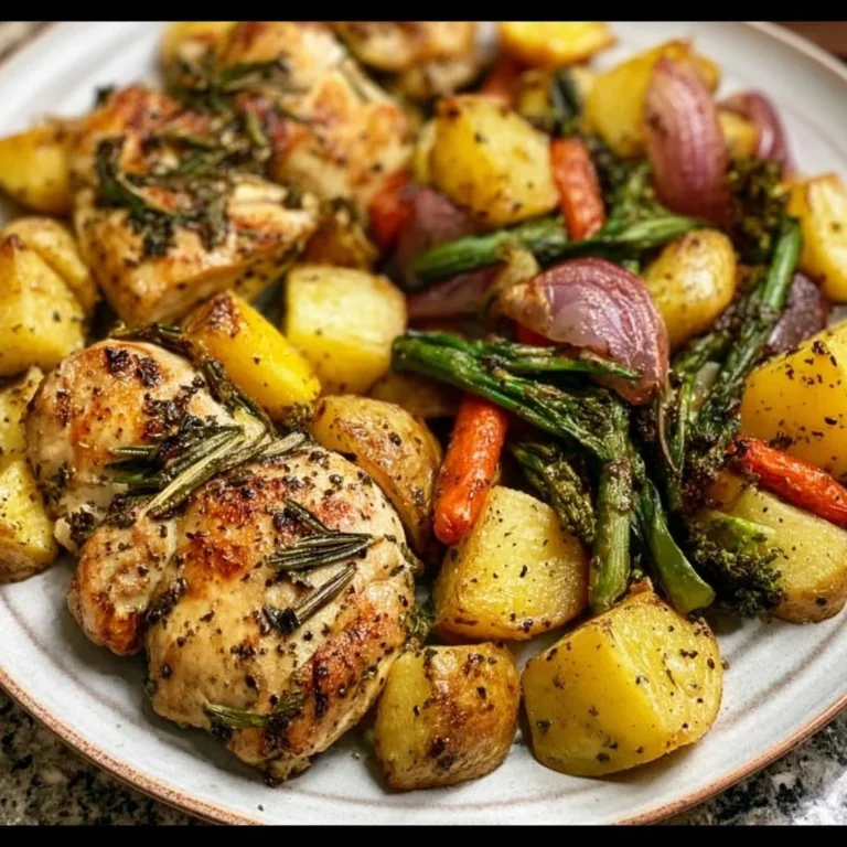 Sheet Pan Lemon Herb Chicken with colorful vegetables ready to bake