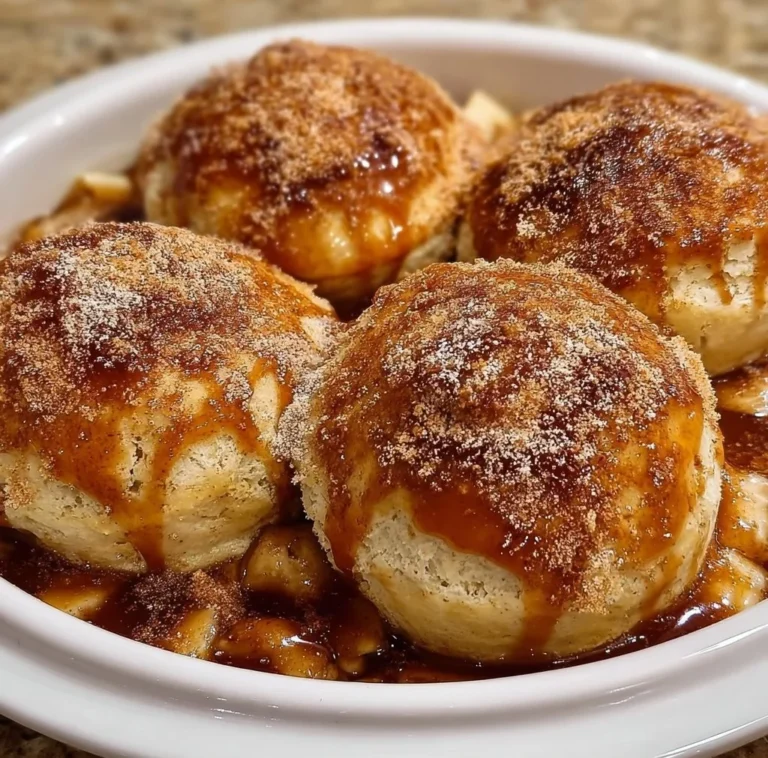 Delicious Simple Caramel Apple Pie Bombs ready to enjoy.