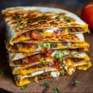 Delicious Smashburger Quesadillas filled with tasty ingredients