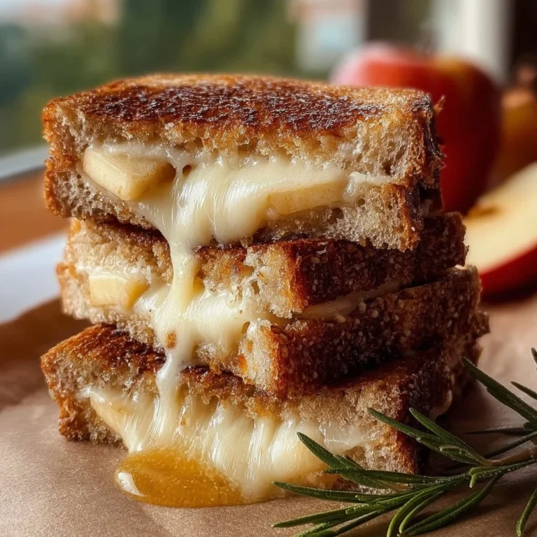 Smoked Gouda Apple Grilled Cheese sandwich with golden crust