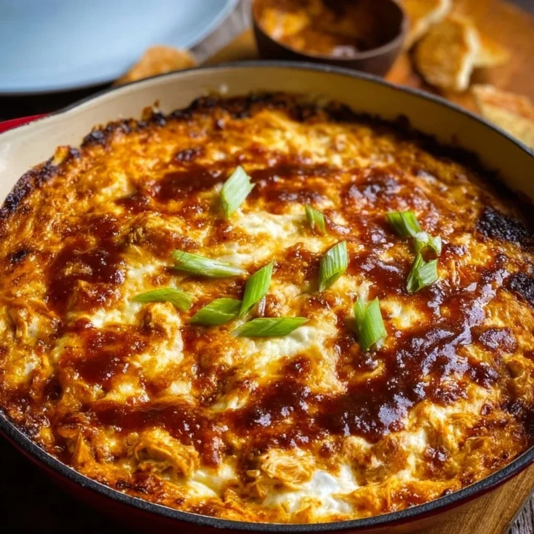 Smokey BBQ chicken dip served in a bowl with tortilla chips