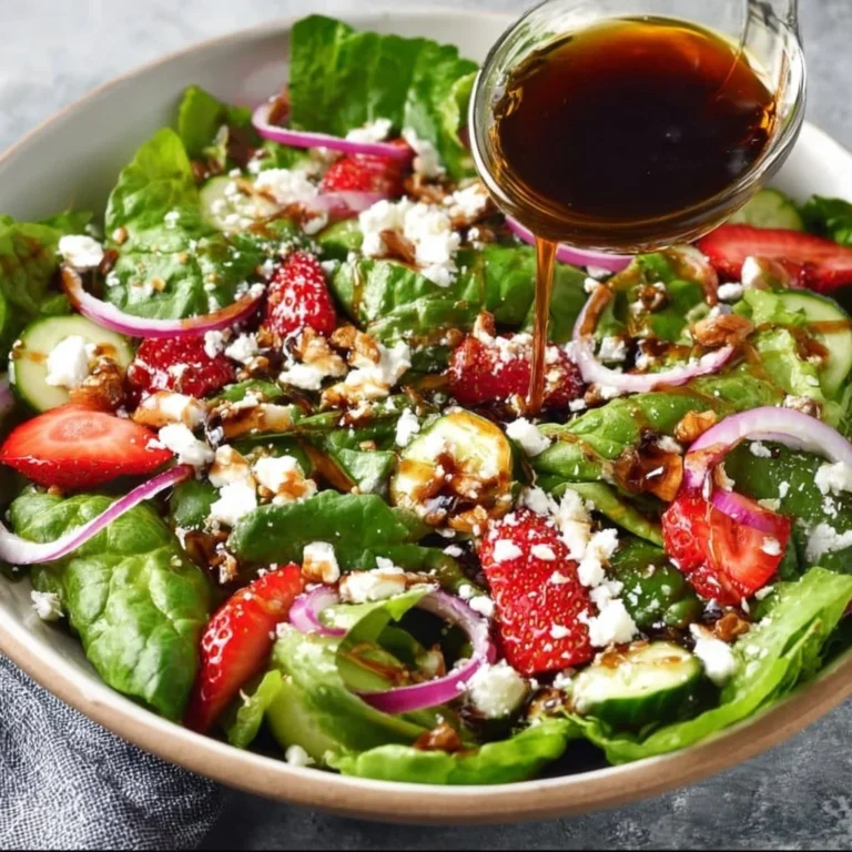 Fresh spring mix salad with balsamic honey dressing
