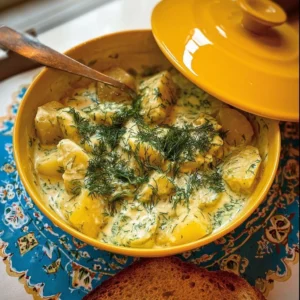 Swedish Dill and Potato Stew Delicious Swedish Dill Potato Stew with potatoes and fresh dill.