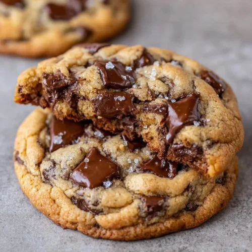 Ultra Thick Bakery Style Chocolate Chip Cookies – Crispy Edges, Gooey Centers, and Loaded with Chocolate! Ultra thick chocolate chip cookies with crispy edges and gooey centers, loaded with chocolate.