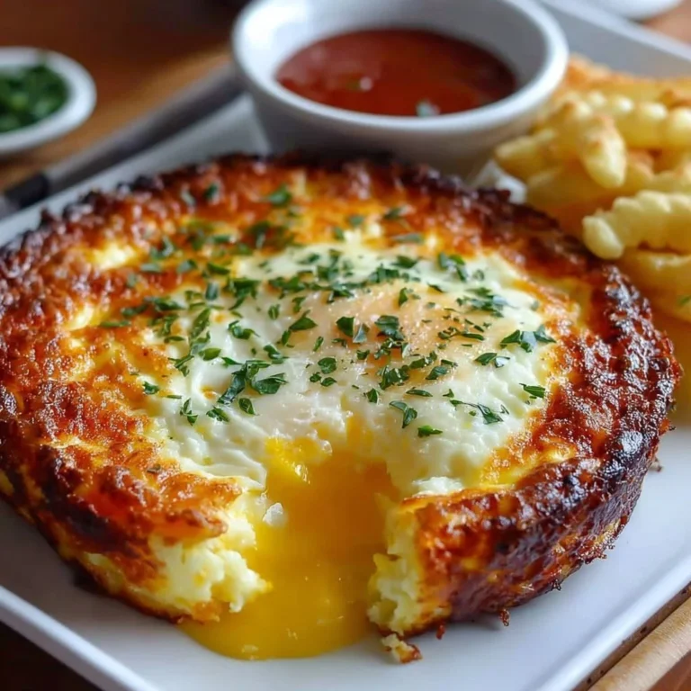 Baked cottage cheese eggs served on a plate, a nutritious breakfast idea