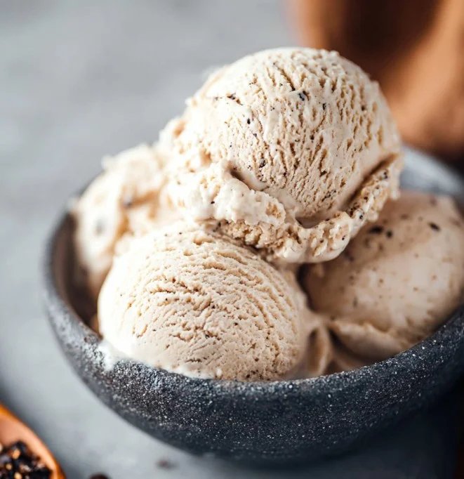 Delicious bowl of Bold Coffee Ice Cream with rich coffee flavor