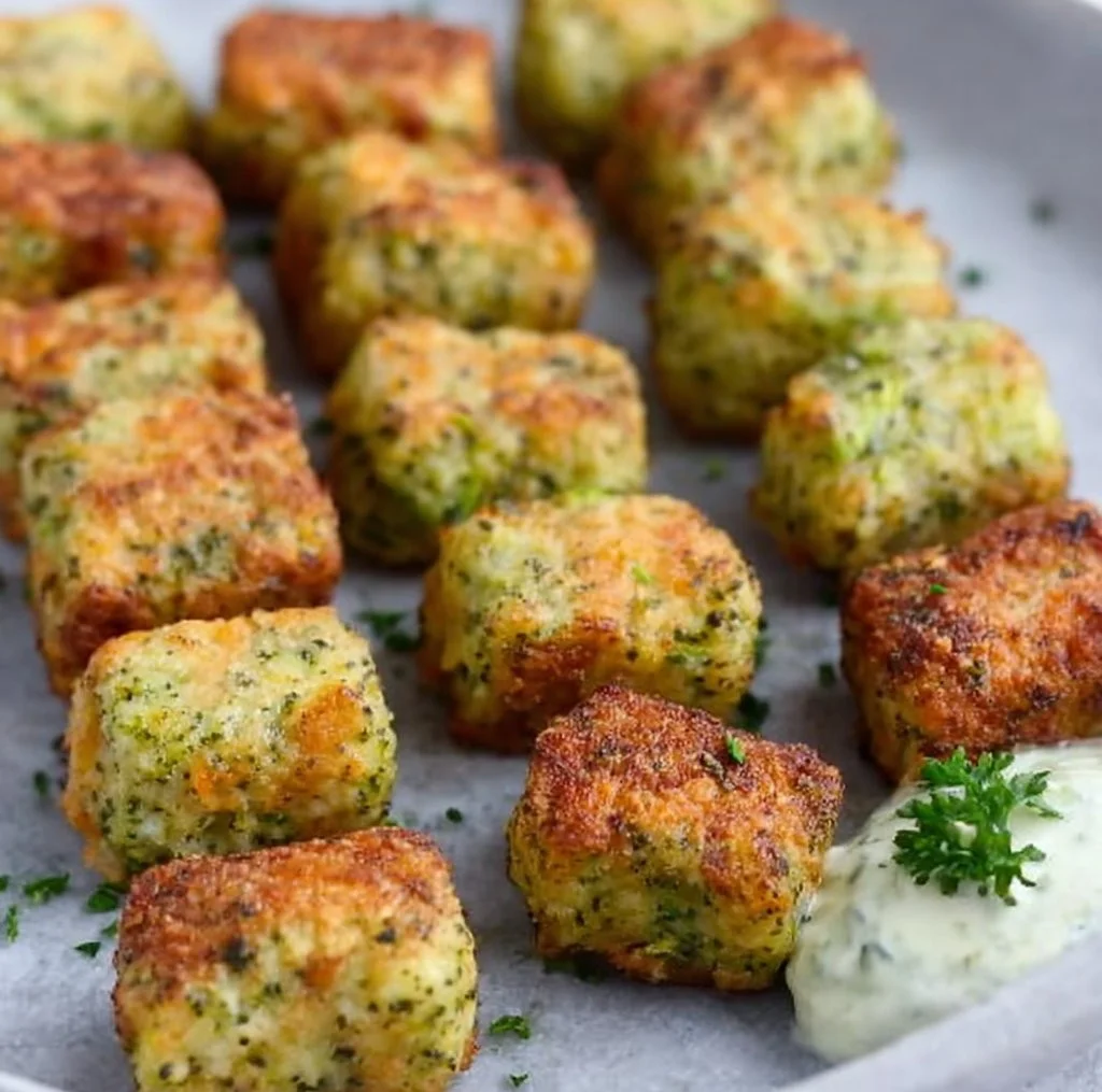 Healthy broccoli tots recipe with crispy texture, perfect for kids and adults