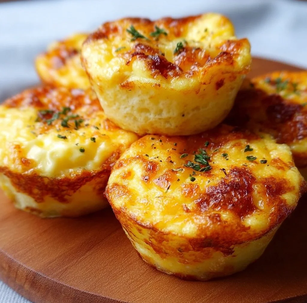 Cheesy muffin tin cottage cheese egg bites in colorful muffin cups, ready to eat