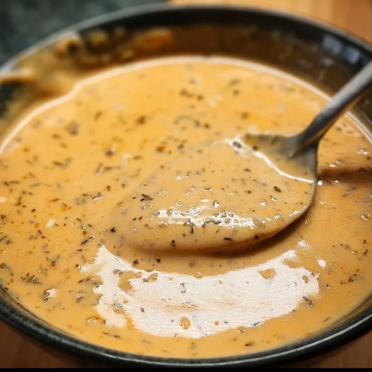 Creamy Cajun sauce served in a bowl with spices and herbs