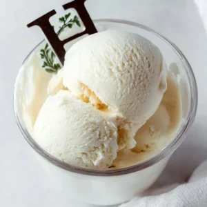 Delicious creamy vanilla ice cream served in a bowl with a waffle cone