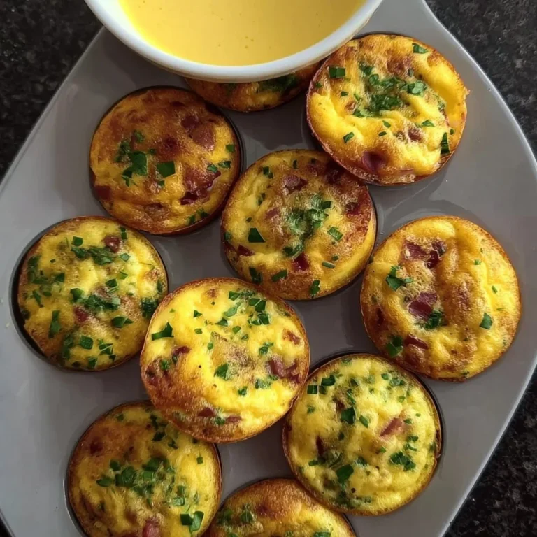 Homemade easy egg bites cooked in silicone molds.