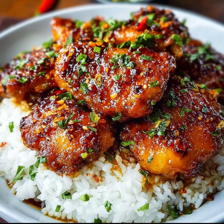 Delicious honey garlic chicken thighs served with vegetables