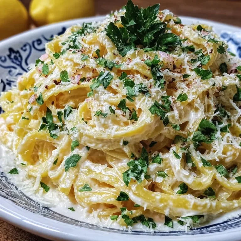 Fresh spring lemon ricotta pasta garnished with herbs and lemon zest