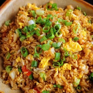 Delicious Hibachi Fried Rice with fresh vegetables and savory seasonings