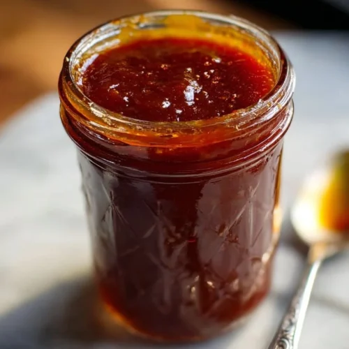 Homemade BBQ Sauce Bowl of homemade BBQ sauce with fresh ingredients