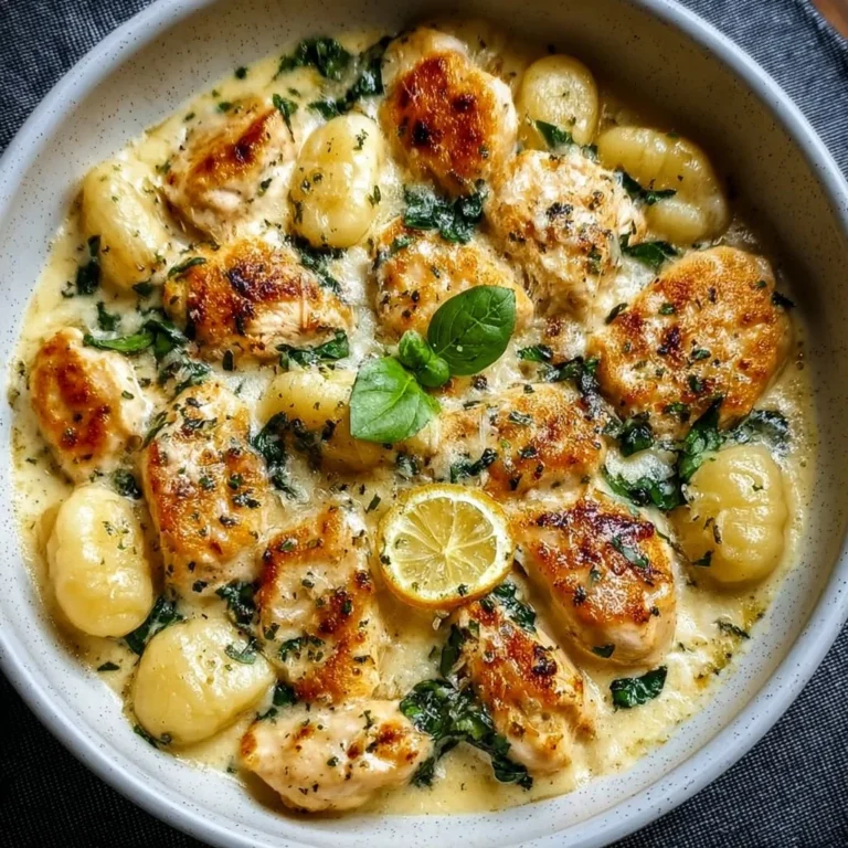 Delicious Lemon Chicken Gnocchi with tender chicken and a creamy lemon sauce