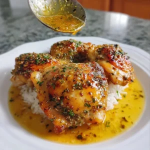 Lemon Pepper Chicken Thighs Juicy lemon pepper chicken thighs garnished with lemon slices and herbs