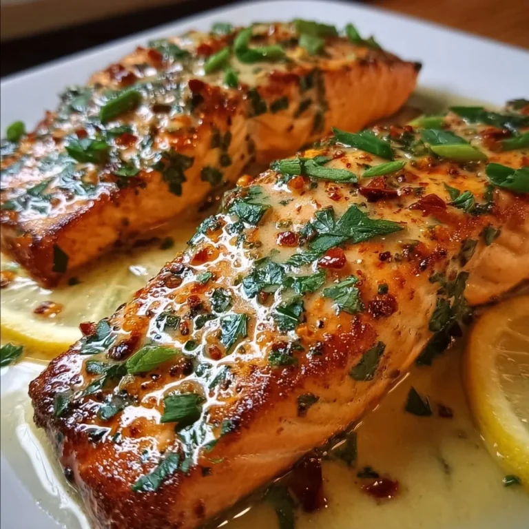 Delicious Marry Me Salmon recipe dish with tender fillets garnished elegantly