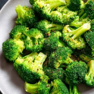 Quick and Healthy Broccoli Plate of healthy broccoli prepared quickly for nutritious meals