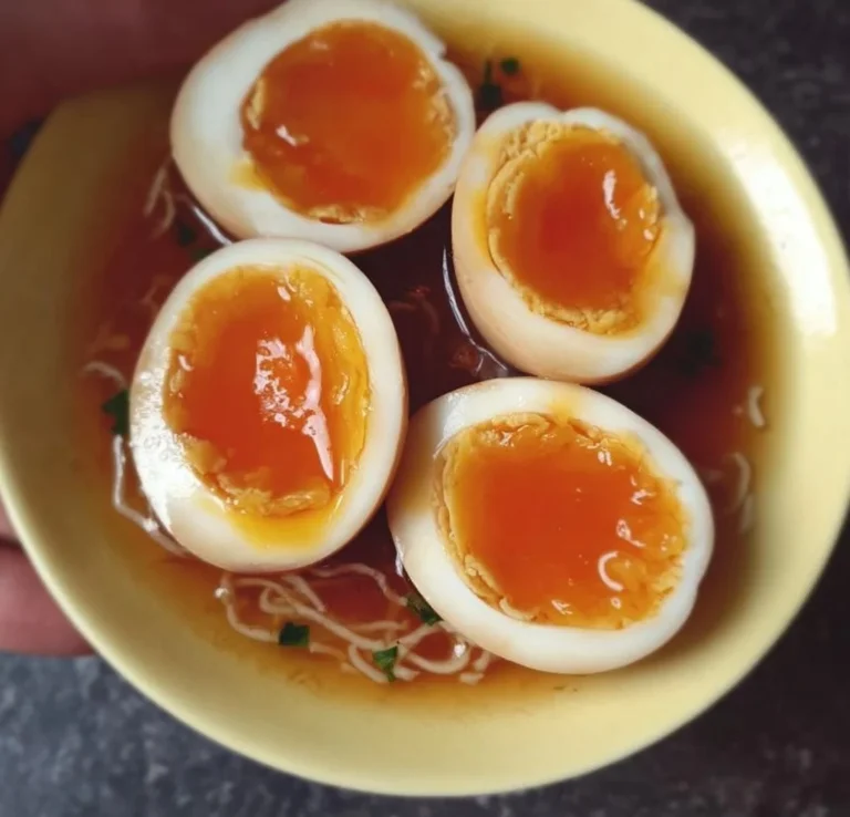 Delicious Ramen Eggs (Ajitama) ready to enhance your ramen dish.