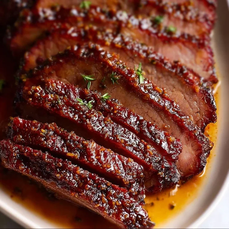 Deliciously seasoned roast beef brisket cooked to perfection