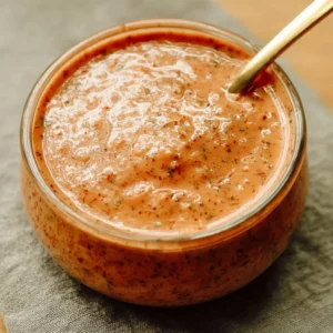 Special Sauce A delectable dish featuring homemade special sauce drizzled on top.