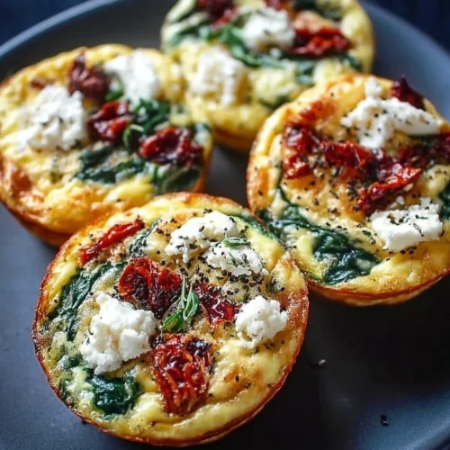 Spinach, Feta, and Sun-Dried Tomato Egg Muffins recipe and preparation