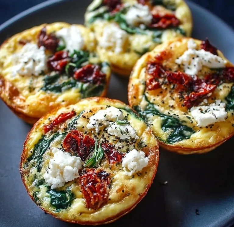 Spinach, Feta, and Sun-Dried Tomato Egg Muffins recipe and preparation