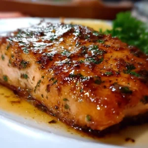 Texas Roadhouse Style Baked Salmon - Restaurant Flavor at Home Baked salmon fillet prepared in Texas Roadhouse style served with sides.