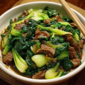 The Best Bok Choy Stir-Fried Beef Dish You’ll Ever Try Delicious Bok Choy Stir-Fried Beef served in a bowl with vibrant vegetables